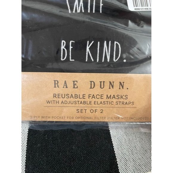 NWT Rae Dunn Reusable Face Masks - Picture 2 of 4